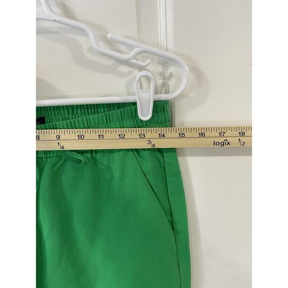 J.Crew Factory Linen Cotton Drawstring Pants 0 Green Casual Summer Beach - Picture 8 of 11
